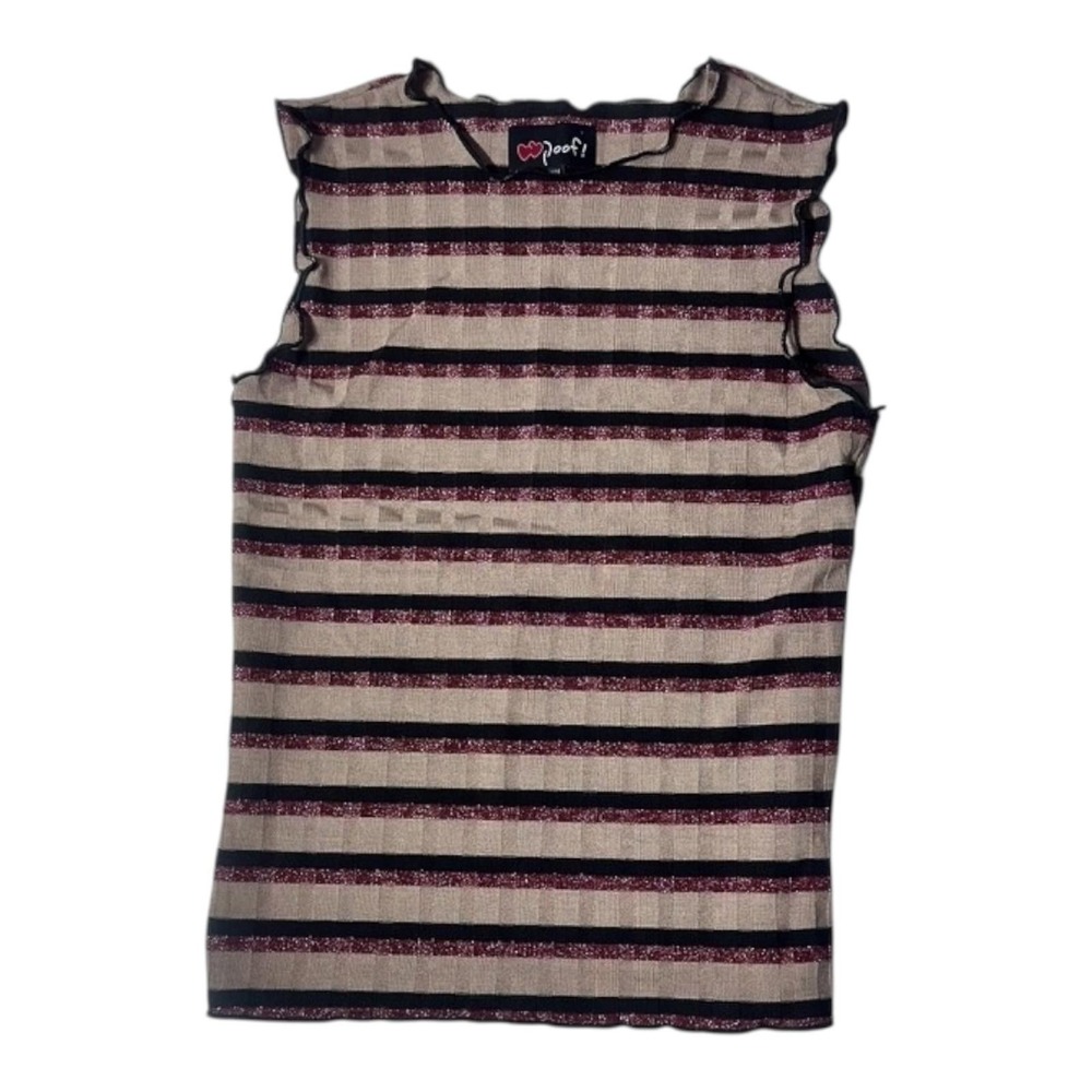 NWT Poof Striped Muscle Tank Size Large - Picture 2 of 13